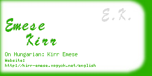 emese kirr business card